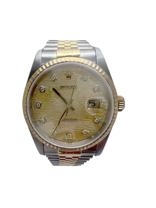 Rolex Datjust 36mm Champagne Jubilee diamond Dial Mens Watch