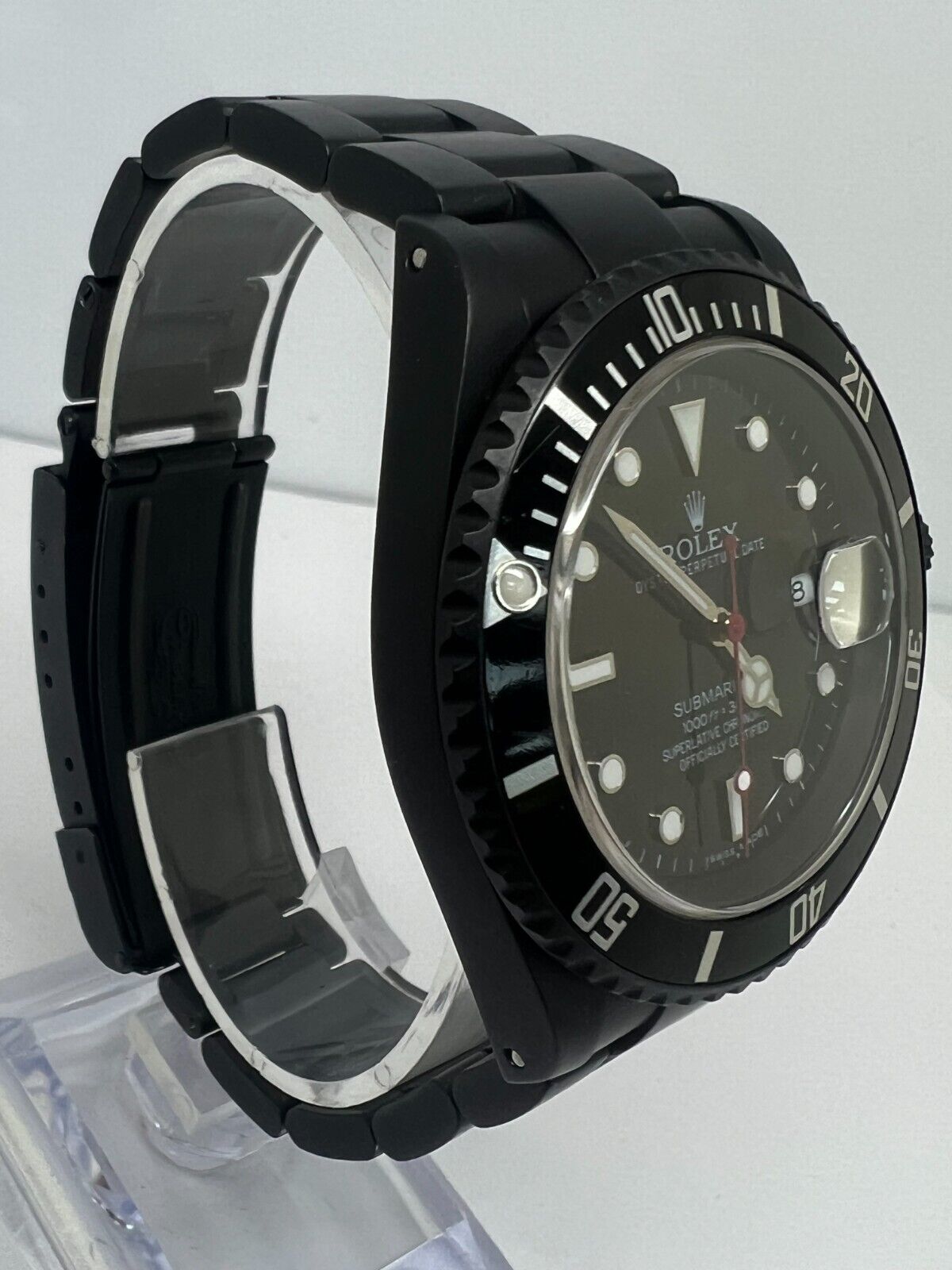 Rolex Submariner 16610 Carbon Blacked Out Watch