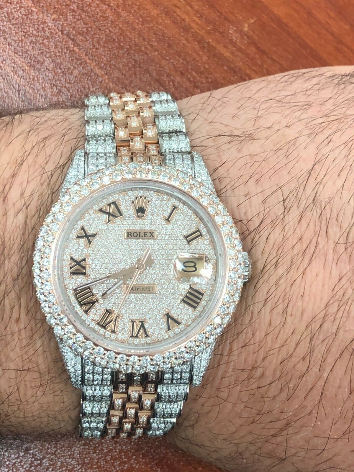 Iced out wrist clearance watch