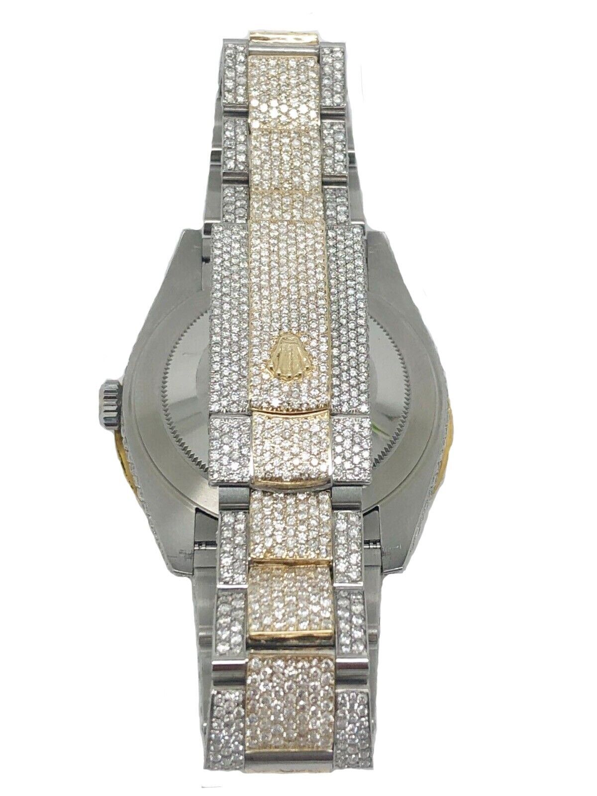 Rolex DateJust 116300 41mm Two Tone Yellow Oyster 25 Carat Diamond Men's Watch