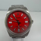 Rolex Oyster Perpetual 41mm 124300 Coral Red Dial New
