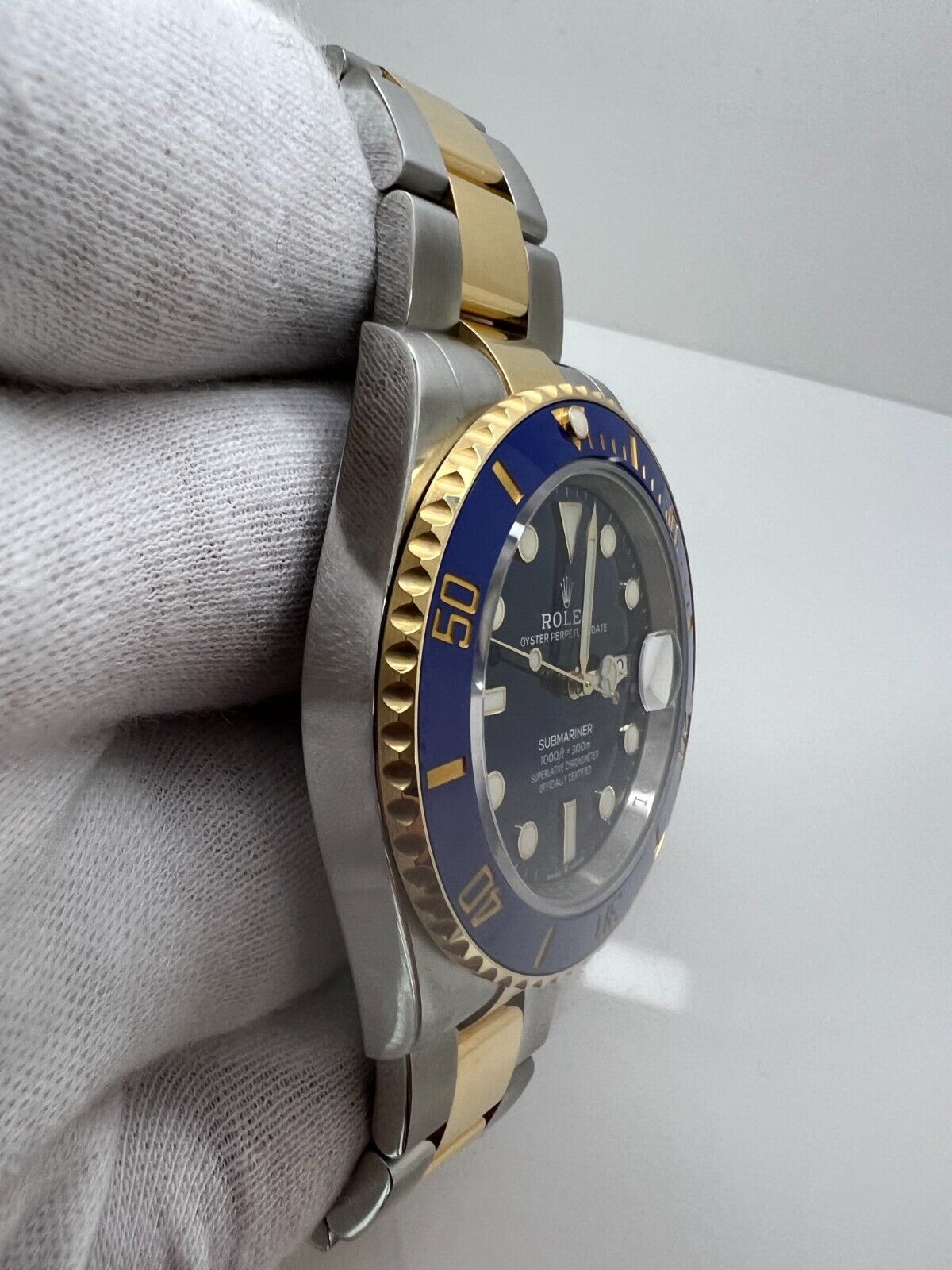 Rolex Submariner 126613LB Silver and Gold Oyster Bracelet with Blue Bezel