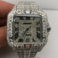 Cartier Santos WSSA0018 40mm Iced Out VVS Emerald Cut Diamond  Watch