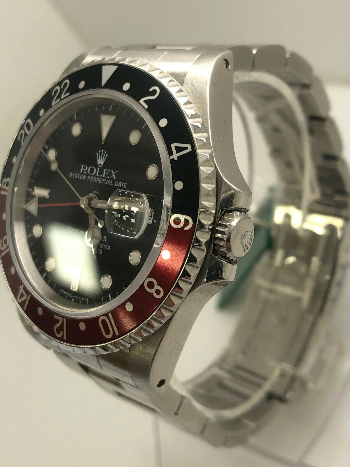 Rolex GMT-Master II Men's Black Watch with Red/Black Bezel - 16710