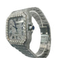Custom Iced Out Cartier Santos Men's Wrist Watch 40mm XL