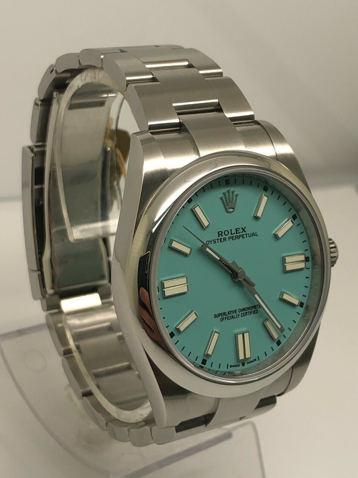 Rolex Oyster Perpetual 41mm Turquoise Oyster Watch 124300