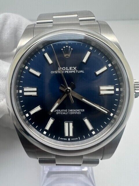 Rolex Oyster Perpetual 41mm Blue Oyster Watch 124300
