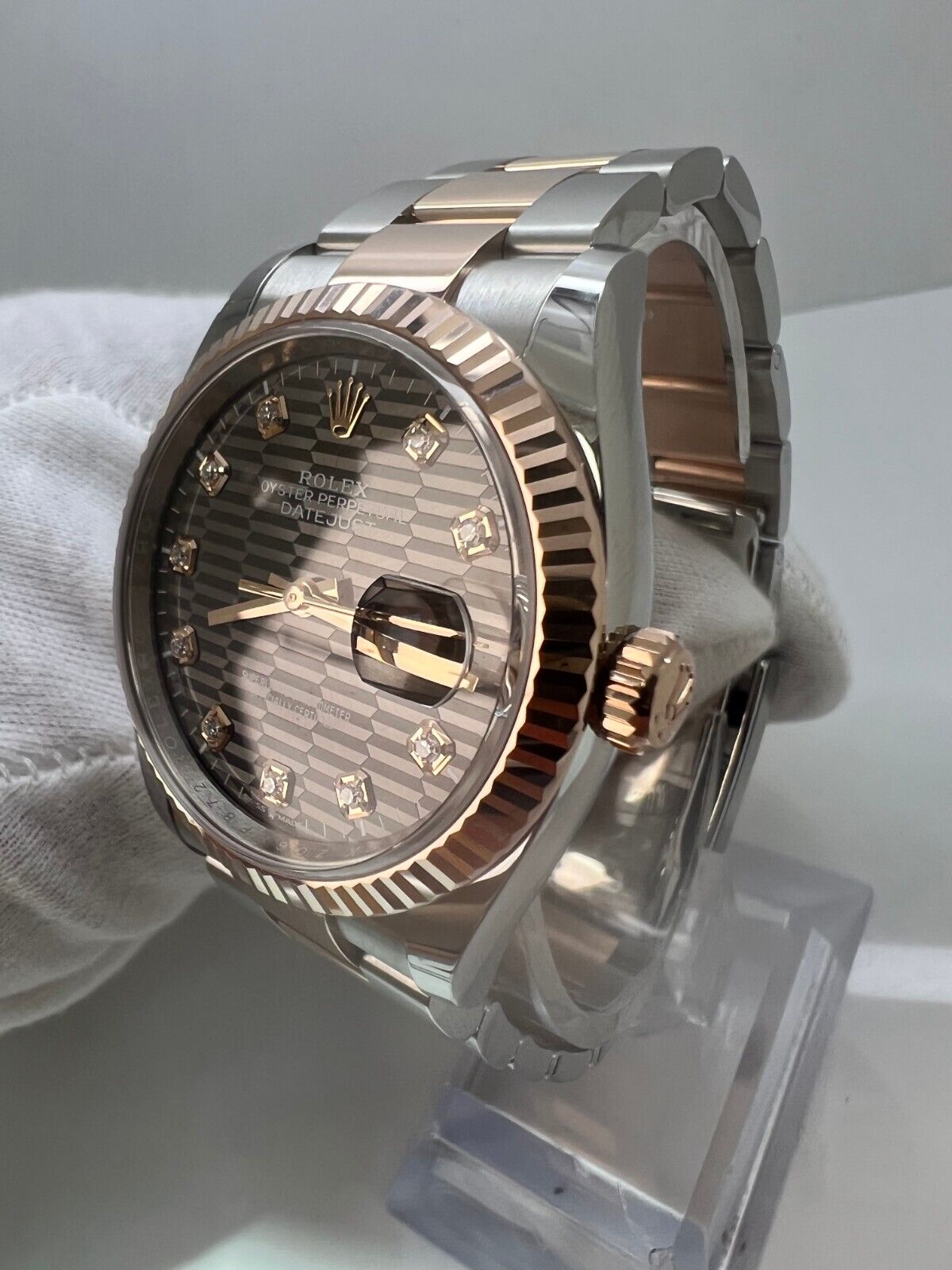 Rolex Datejust 126231 Grey Motif Diamond Dial 36mm Watch