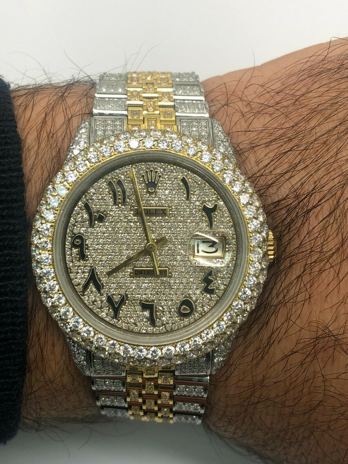 Arabic rolex iced out hot sale