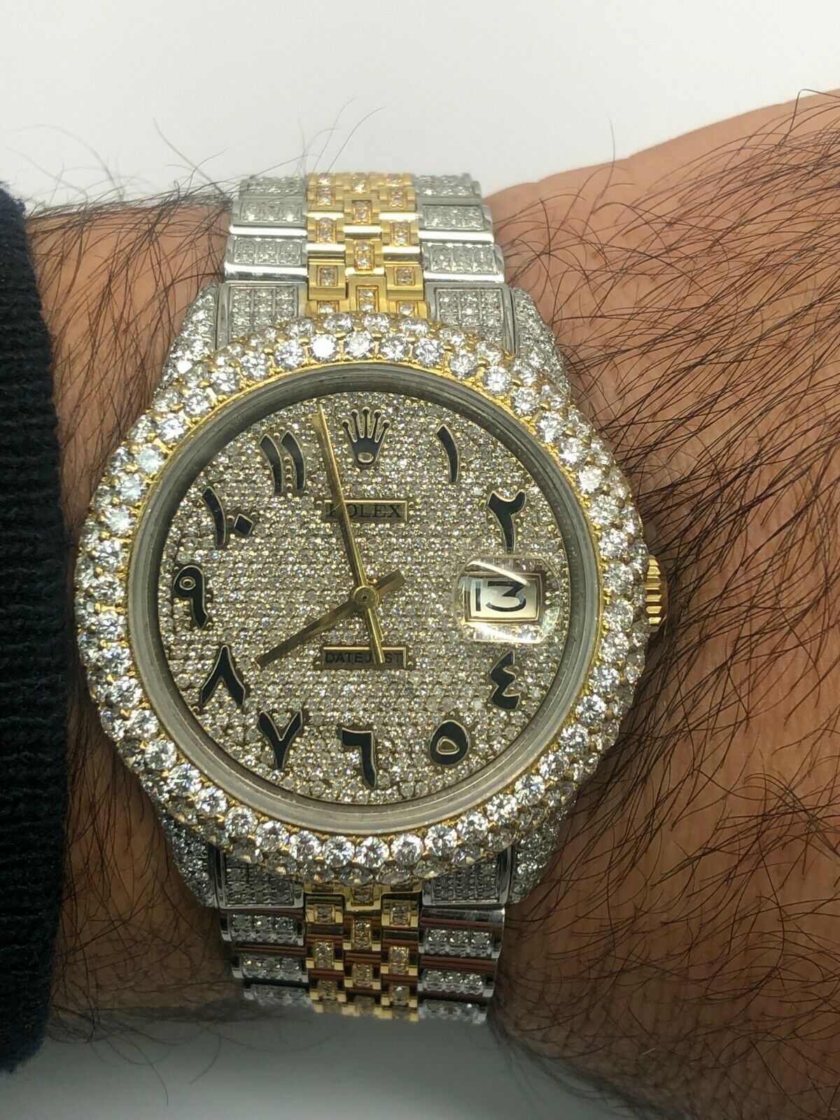 HOT Vintage Rolex Datejust Iced Out Custom Iced Out Rolex