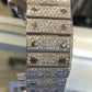 Custom Iced Out Cartier Santos 18k Gold/SS Wrist Watch 40mm XL