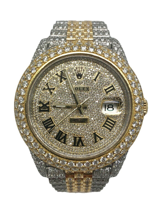 Rolex Datejust 126333 41mm Two Tone Jubilee Custom Diamond Men's Watch