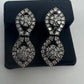 14k White Gold Diamond Drop Post Earrings