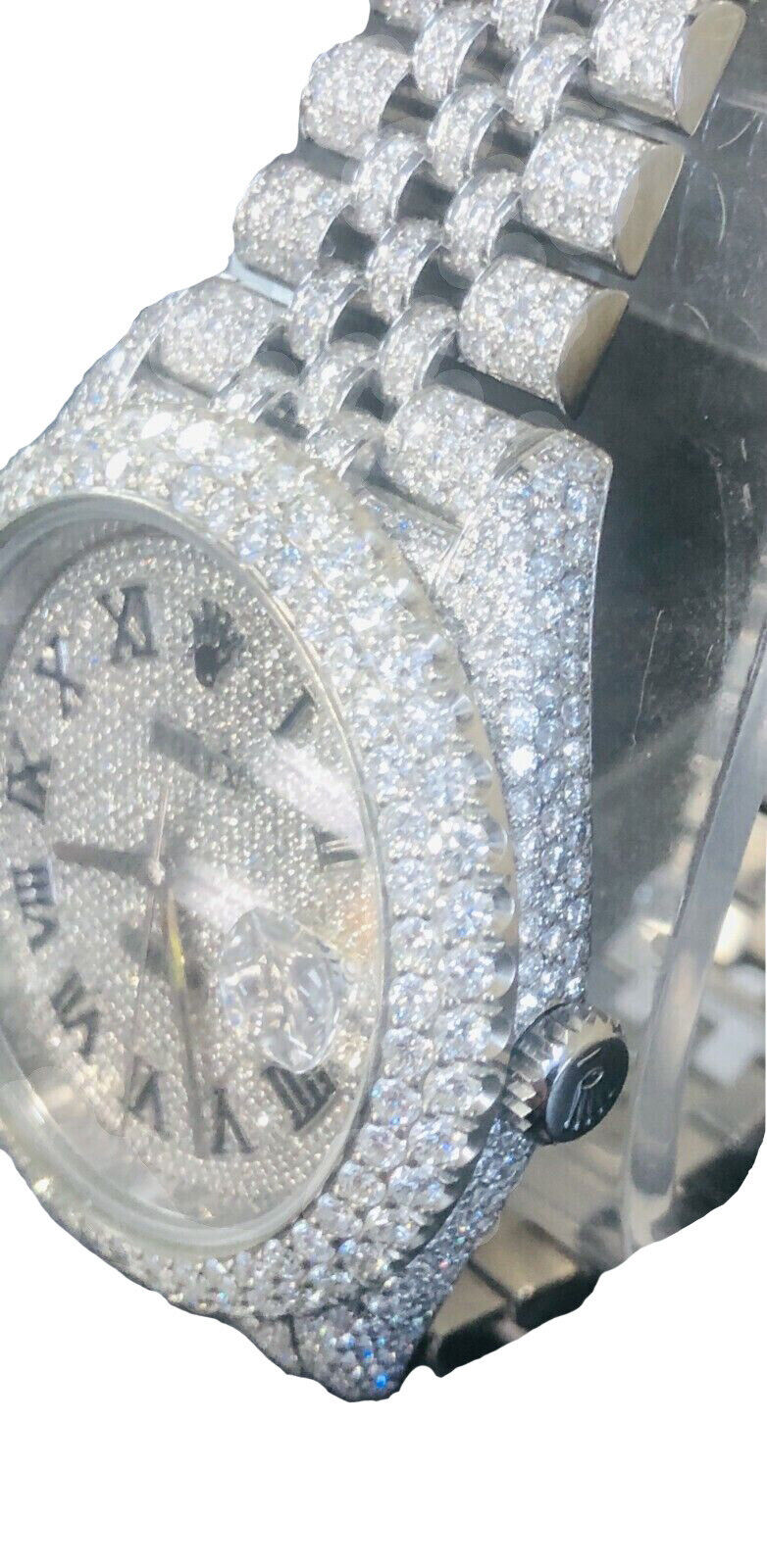 Rolex Datejust 126300 41mm Jubilee Custom Diamond Iced Out Watch