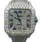Custom Iced Out Cartier Santos Men's Wrist Watch 40mm XL