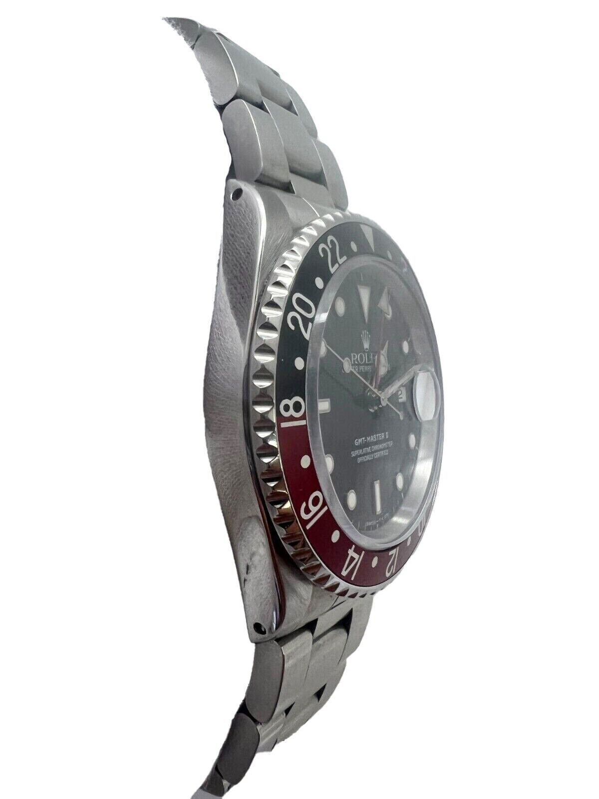 Rolex GMT-Master II Ref 16710 Red & Black Coke Men's Watch