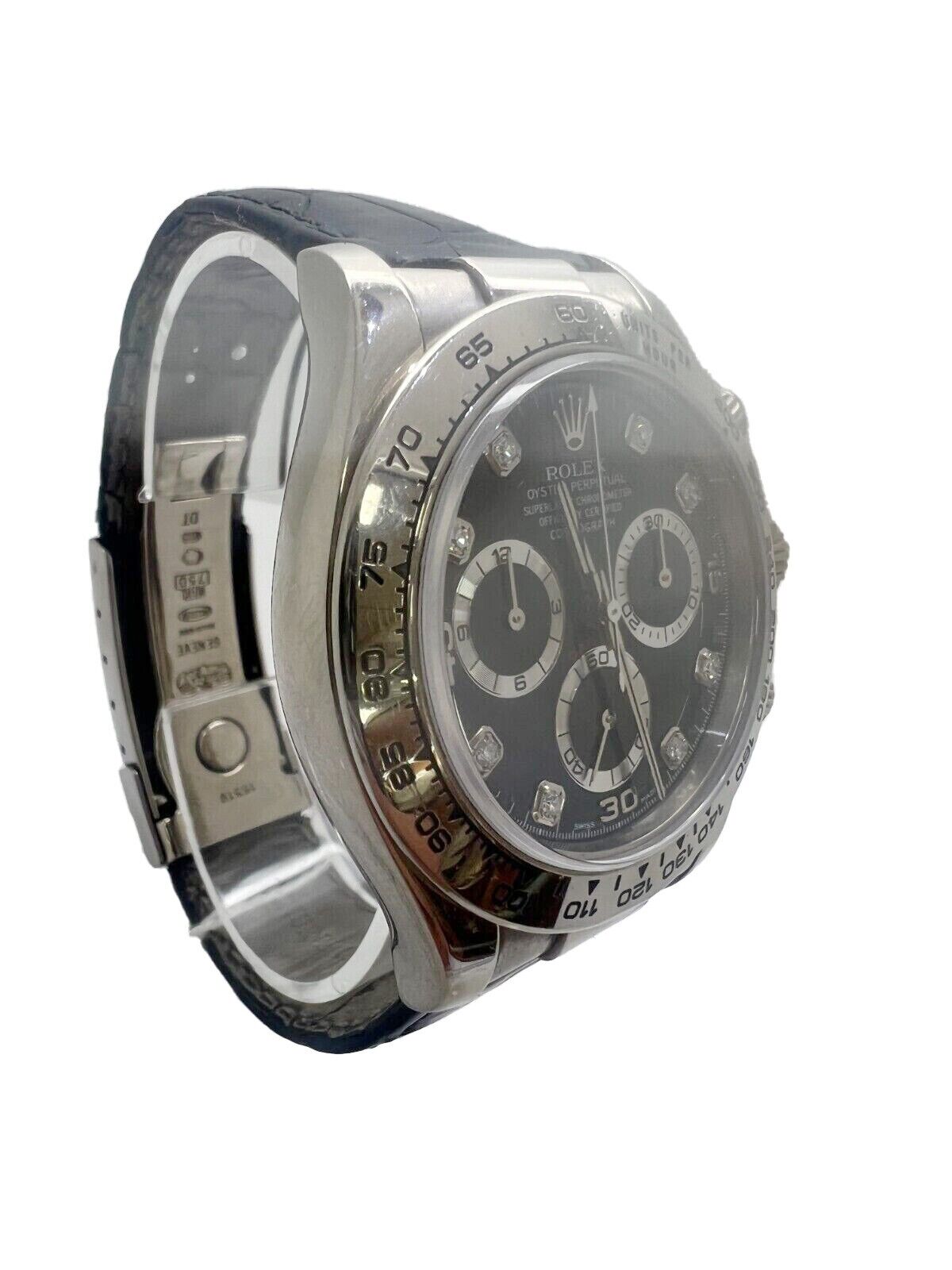 Rolex Daytona 116519 40mm Black Diamond Dial Watch