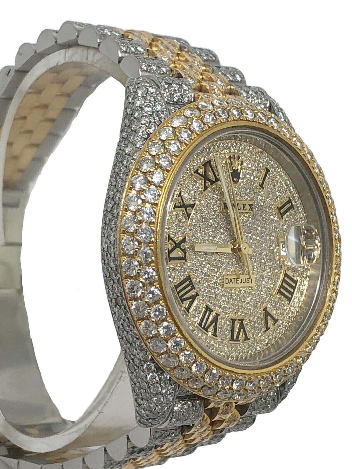 Rolex Datejust 126333 41mm Two Tone Jubilee Custom Diamond Men's Watch