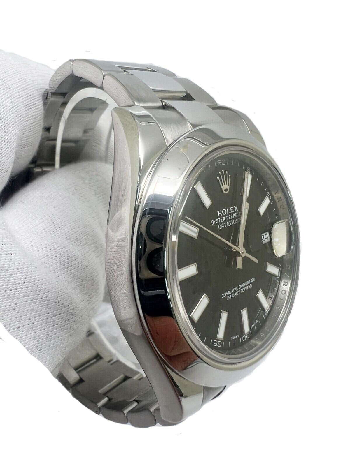 Rolex Datejust II 116300 41mm Men’s Black Dial Oyster Bracelet Watch