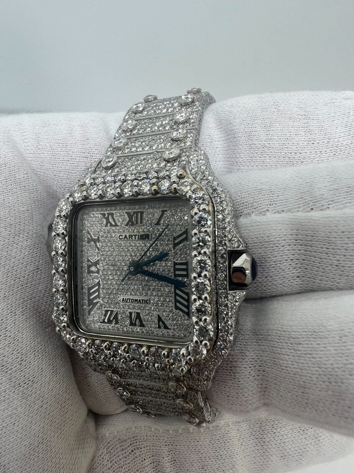 Cartier Santos Midsize 35mm Diamond Watch