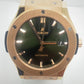 Hubolt Green Mens Classic Fusion 45mm Rose Gold Watch