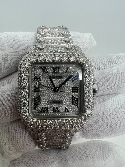 Cartier Santos Midsize 35mm Diamond Watch