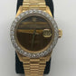 Rolex 18k Yellow Gold Ladies Presidential Tigers Eye Diamond Dial Watch