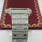 Cartier Santos Iced Out 29mm 15 Carats VVS Diamonds White Roman Dial Watch