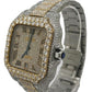 Cartier Santos Two Tone Custom Roman Numeral Iced Out Wrist Watch 40mm XL