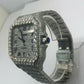 Custom Iced Out Cartier Santos Men's Wrist Watch