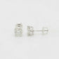 14K White Gold 1.45ctw Round Natural Diamond Solitaire Screwback Stud Earrings