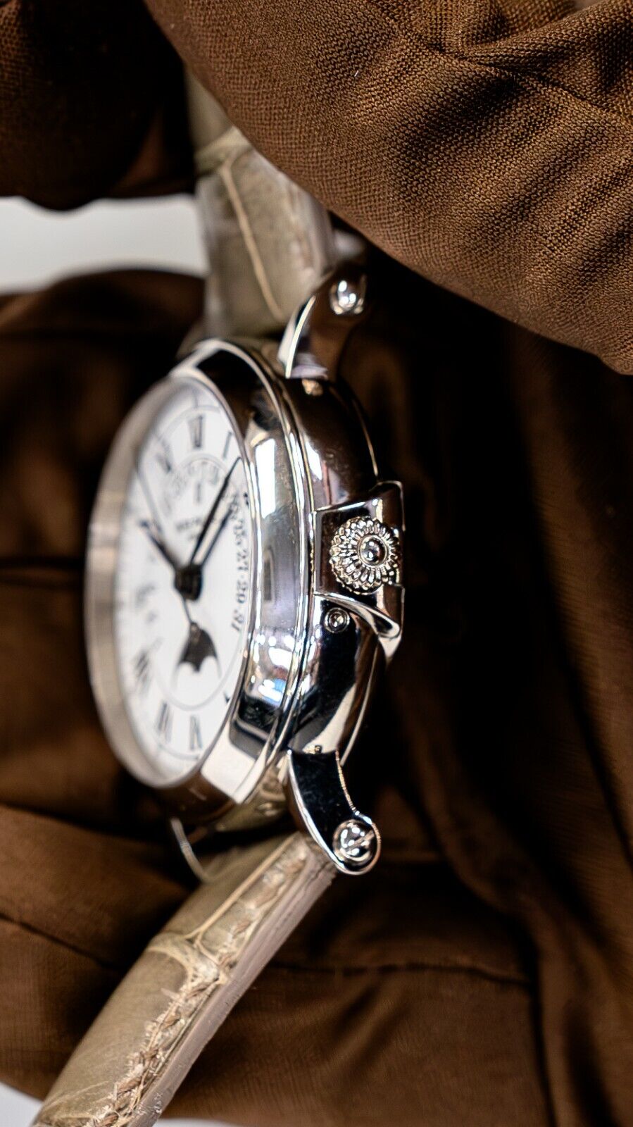 Patek Philippe Calatrava Perpetual Calendar White Gold Men's Watch 5059G