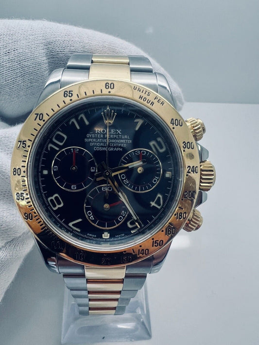 Rolex Daytona 116523 Two Tone Blue Racing Watch