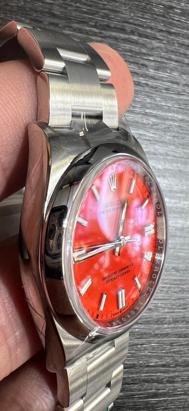 Rolex Oyster Perpetual 126000 Red 36mm Unisex Watch