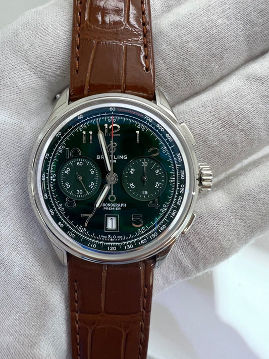 Breitling Premier Green Men's Watch 42mm Chronograph - AB0145371L1P1