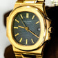 Patek Philippe Nautilus 18K Gold Watch 3800/1J Blue Dial