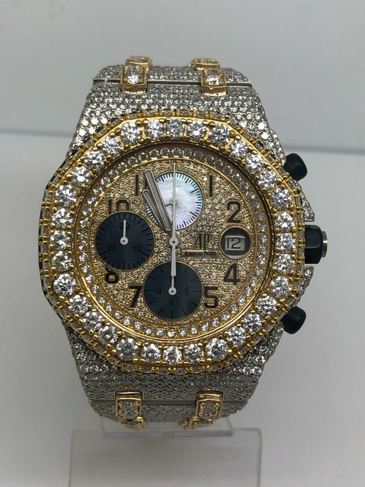 Audemars Piguet 42MM Offshore Customized 45 Carats VVS Diamond Watch