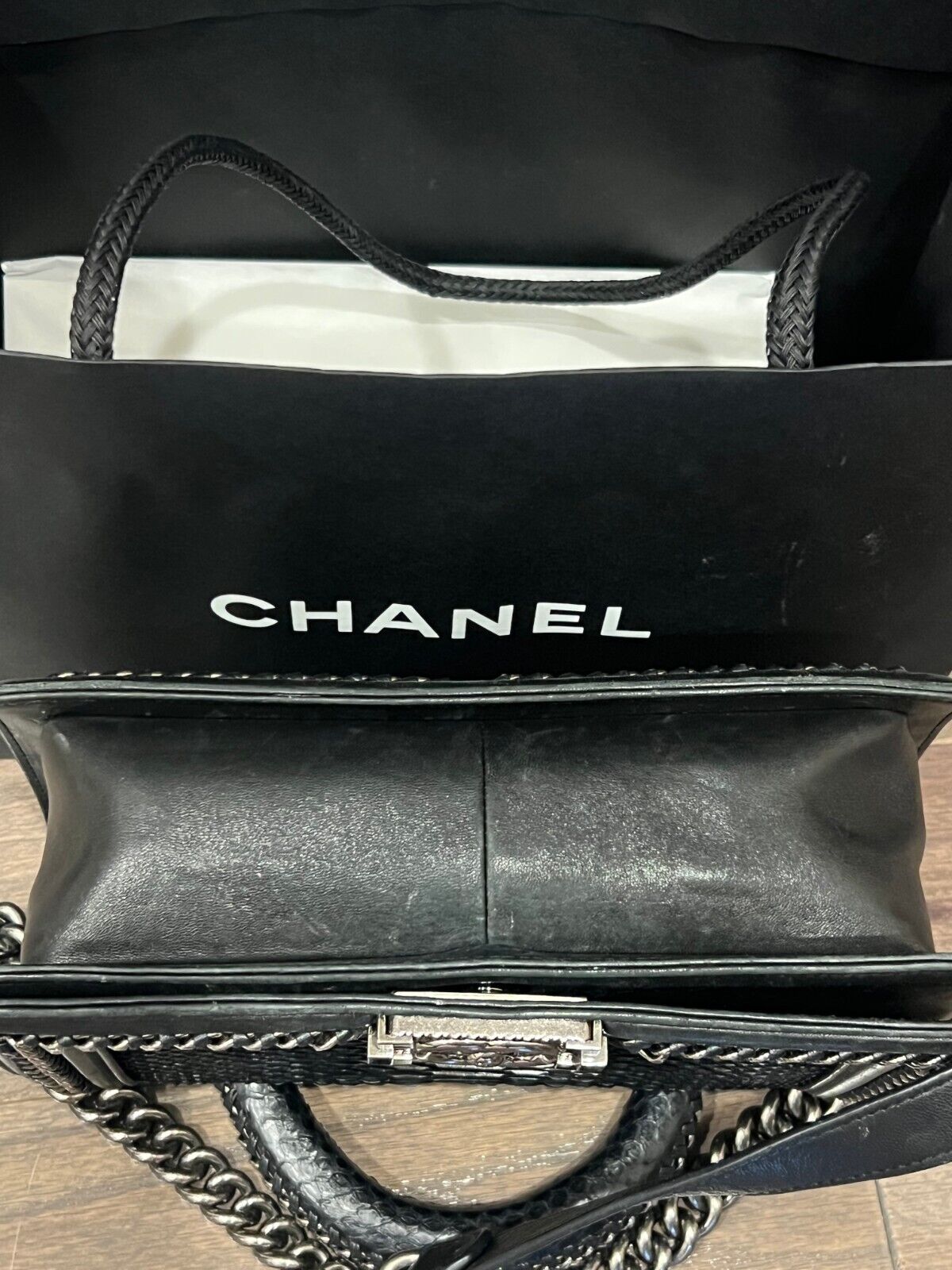 Chanel Python Women's Hand Bag Discontinued Mint