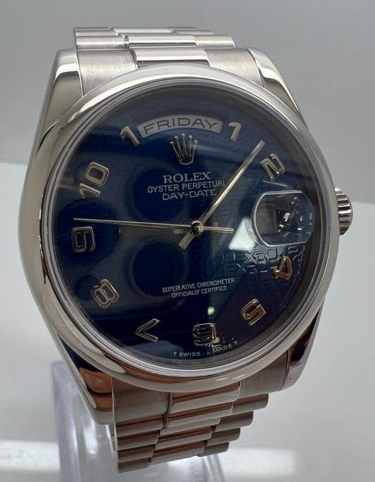 Rolex Day-Date 36mm Royal Arabic Blue Rare! Watch