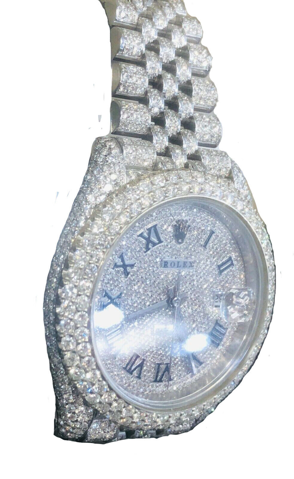 Rolex Datejust 126300 41mm Jubilee Custom Diamond Iced Out Watch